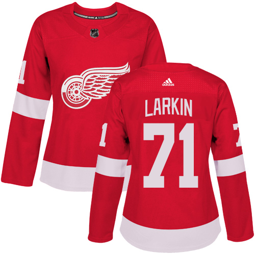 Adidas Red Wings #71 Dylan Larkin Red Home Authentic Women's Stitched NHL Jersey